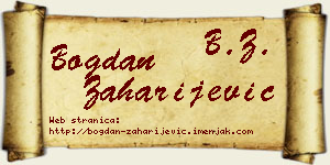 Bogdan Zaharijević vizit kartica